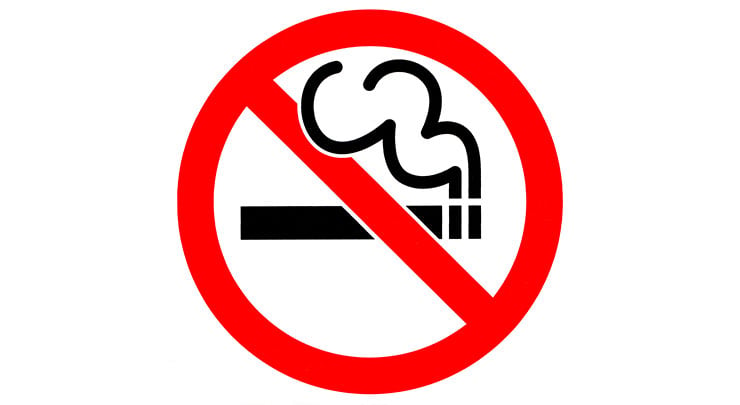 No smoking sign before gynecomastia surgery.