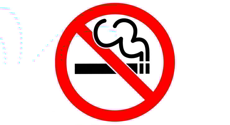 No smoking sign before gynecomastia surgery.